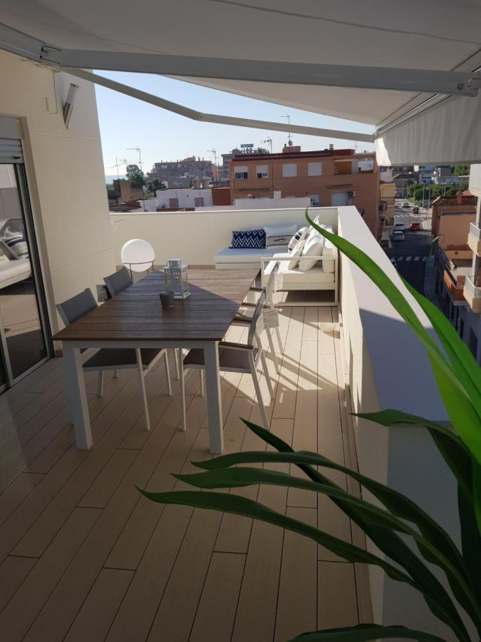 Increible ático con vistas al Mediterraneo. Wifi!! Puerto de Sagunto Exterior foto